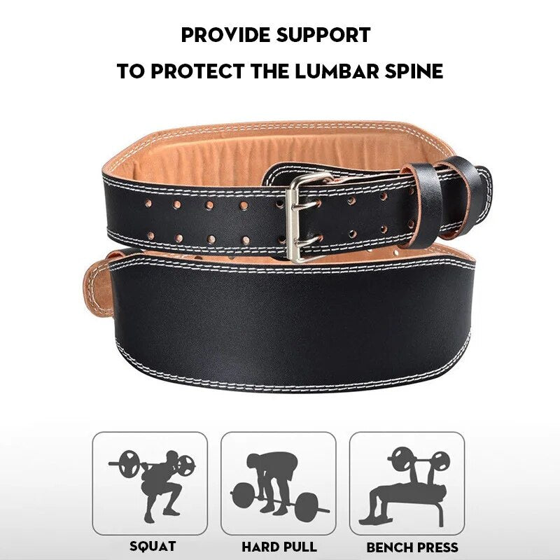 FITNESS WEIGHTLIFTING LEATHER BELT